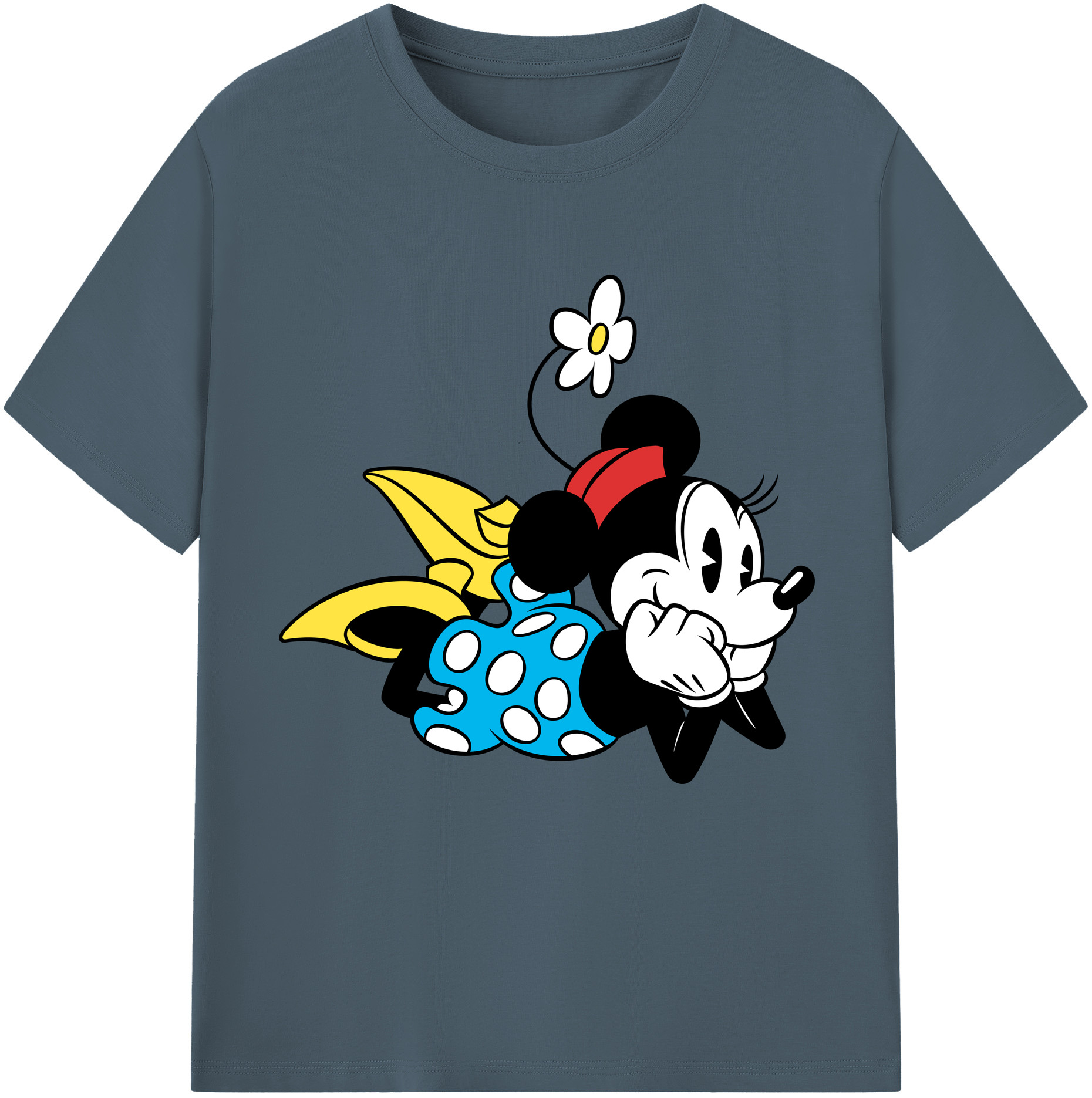 （画像用） ミッキーマウス Mickey Mouse 綿100％半袖Tシャツ（フロントプリント）